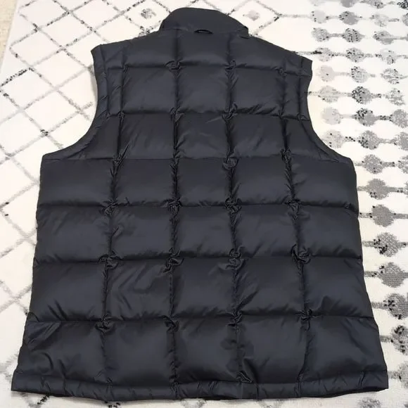 Eddie Bauer Vest Premium Goose Down Black Puffer Full‎ Zip Men's Large 27R - Picture 6 of 6